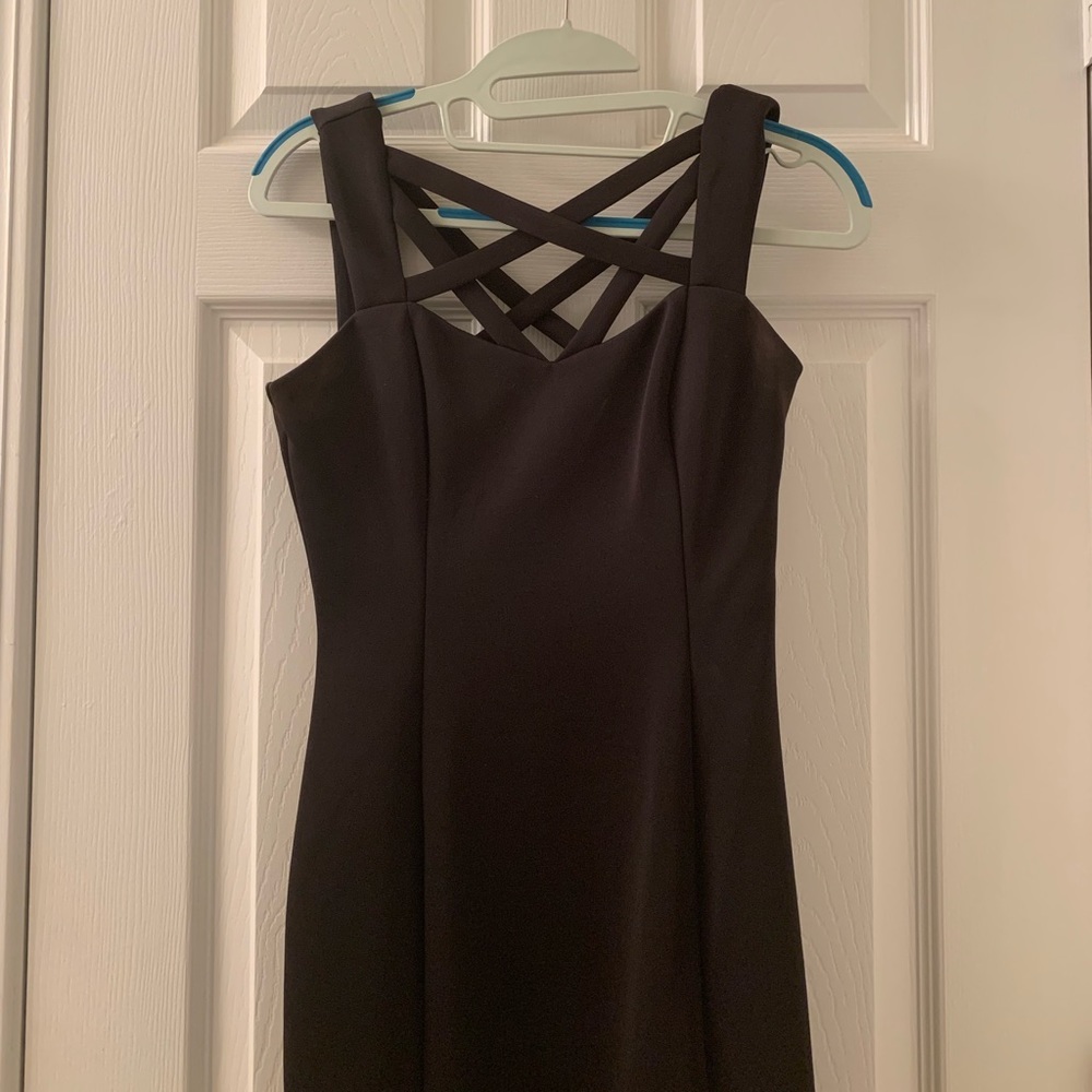 Black mini dress